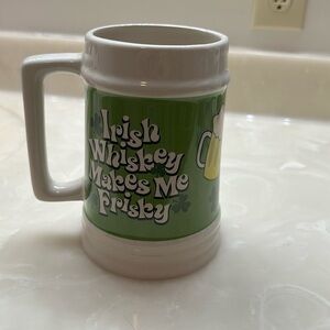 St Patrick’s day beer stein. Irish whiskey makes me frisky. Huge.